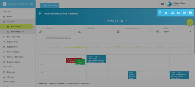 visualizaçao agenda
