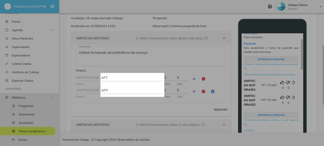 descrição de etapa