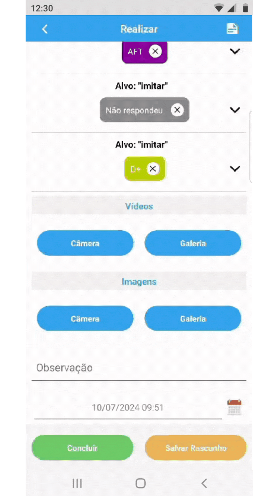 editar data e hora