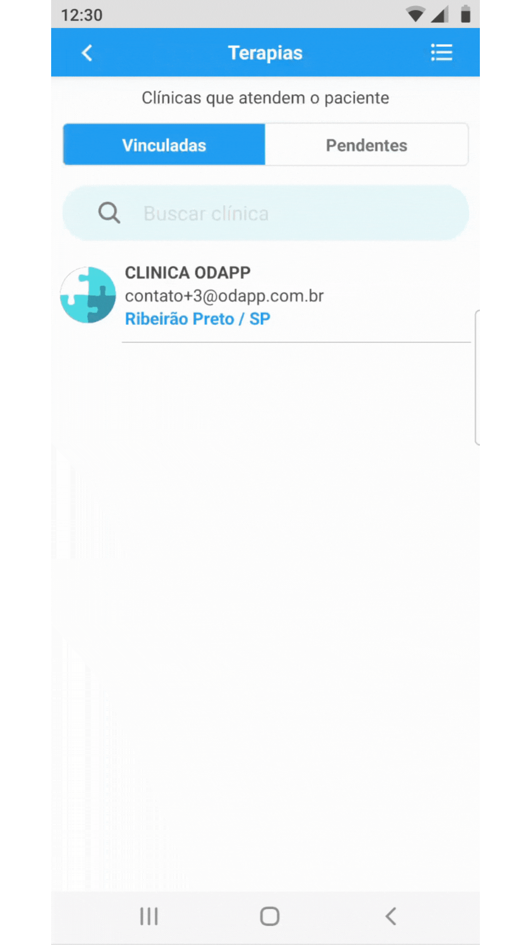 Acessar equipe clinica