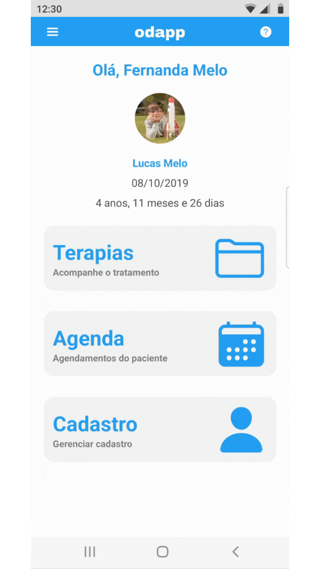 cadastro familia novo