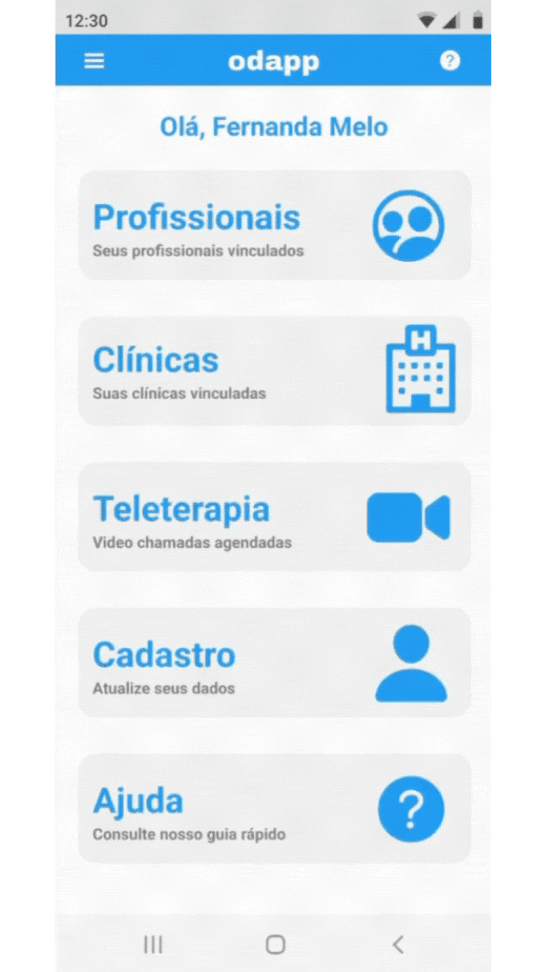 enviar vinculo profissionais